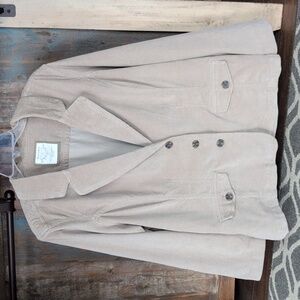 Sonoma Tan Corduroy Blazer Jacket Button Pockets - Women's XL